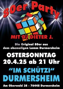 flyer für 80er Party